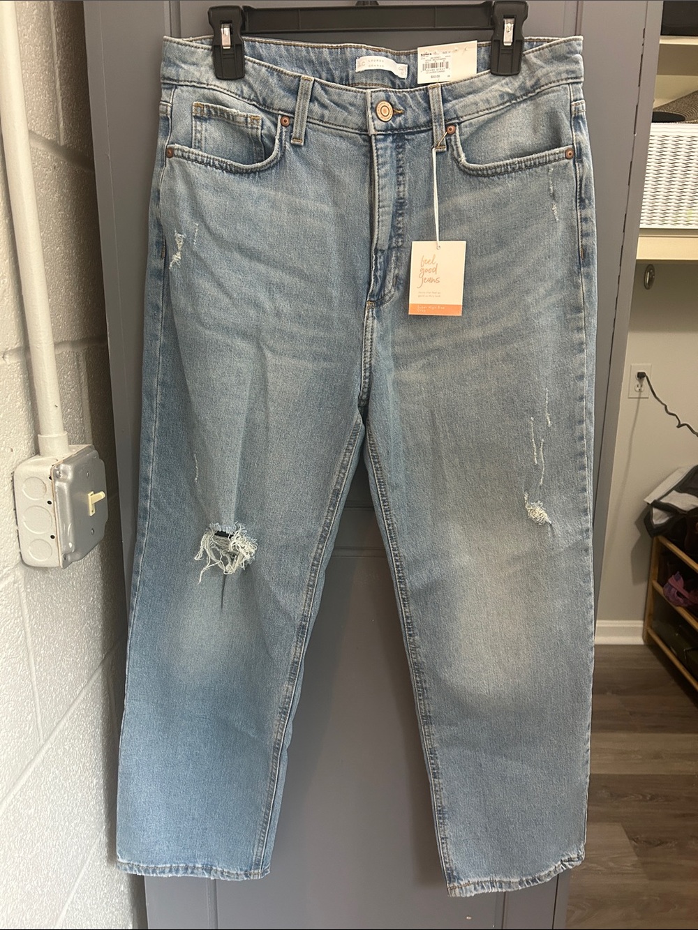 LC Lauren Conrad Light Blue High-Rise Distressed Jeans